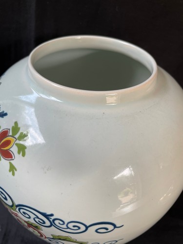 Antique DELFT Holland large polychrome tobacco jar. Marked bottom - Picture 7 of 10