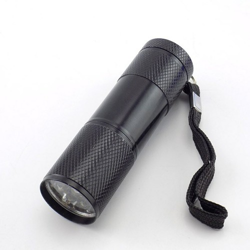 Linterna ultravioleta de aluminio 9 LED luz negra detector de dinero AAA antorcha UV 395 - Imagen 5 de 16