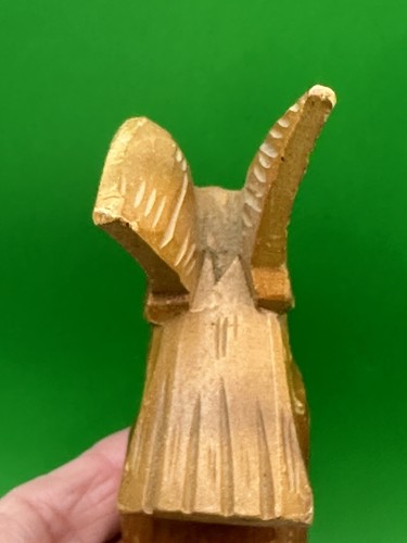 Vtg WWII era Hand Carved Wood Eagle Cuckoo Clock or lamp top replacement - Picture 2 of 16