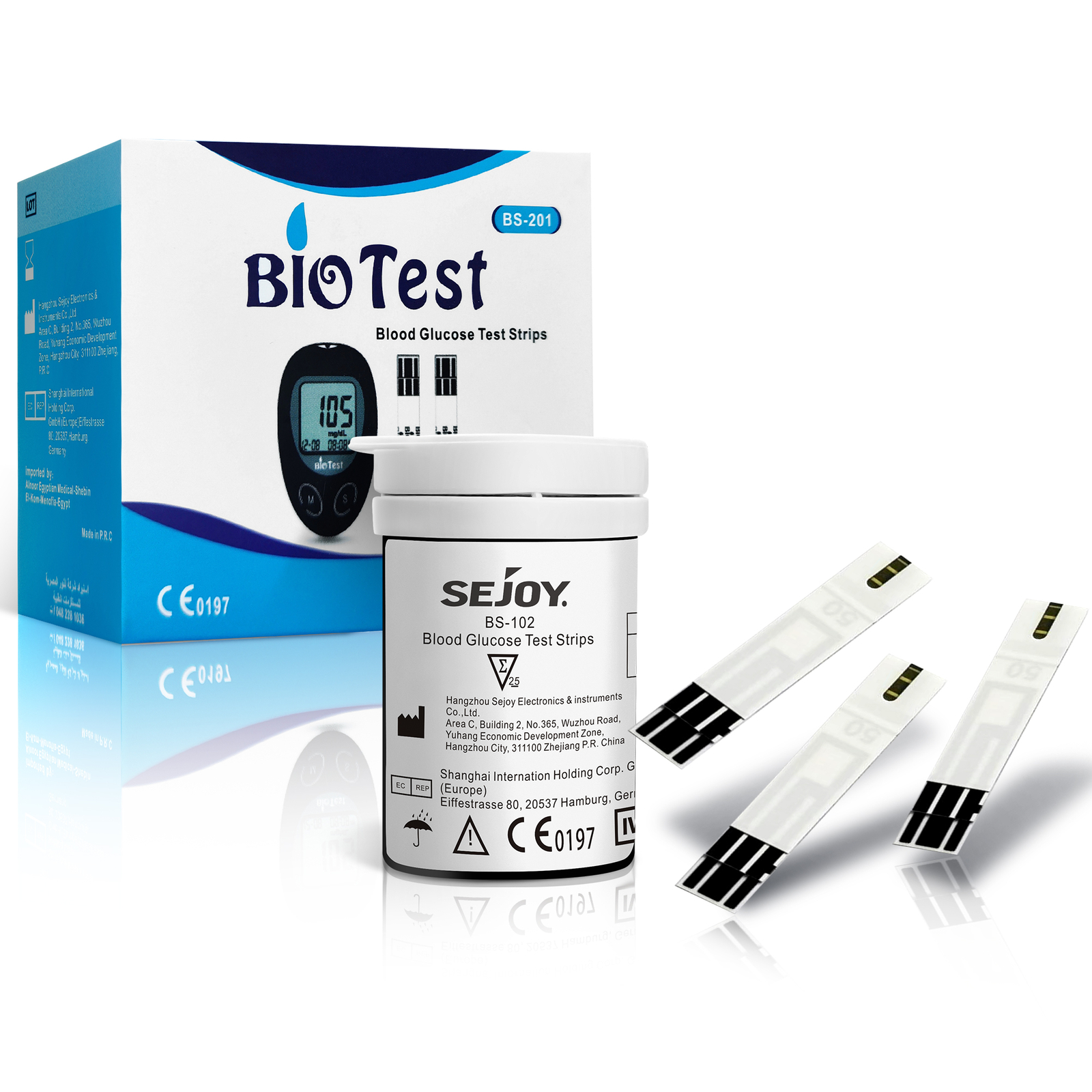 SEJOY Diabetes Lancet Test Strips for BG201/BG202/BG203 Blood