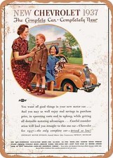 Metal Sign - 1937 Chevy Sport Sedan 4 Vintage Ad
