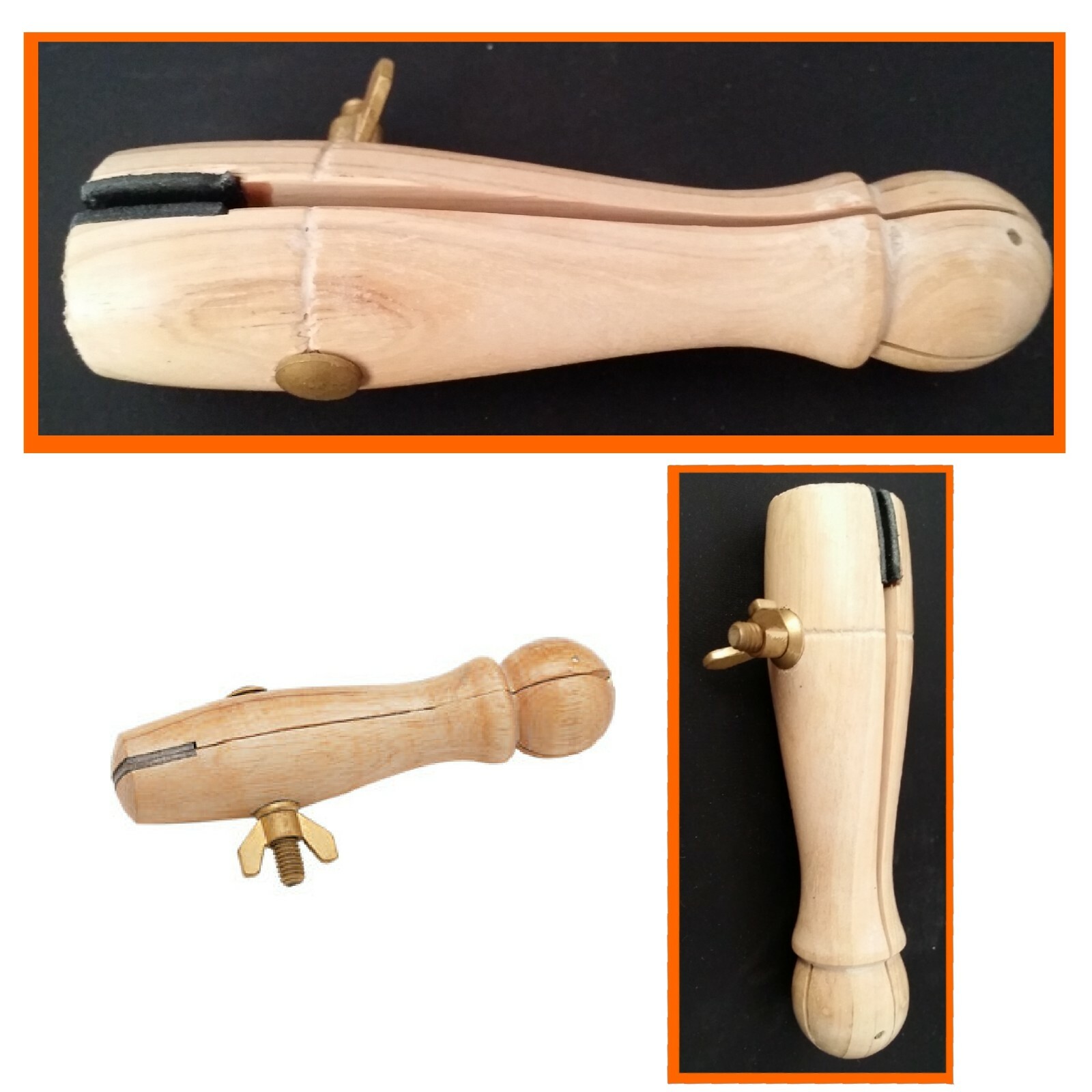 Ring Holding Vise with Wood Leather Jaws and Side Flynut for Jewelers Setting-image