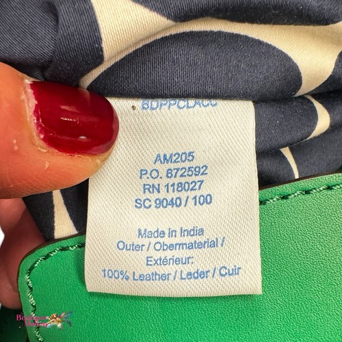 Bolso de hombro grande de cuero verde azul Boden - Imagen 9 de 11