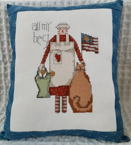 Almohada Punto de Cruz TODOS MIS MEJORES Artículos Favoritos BANDERA GATO JARDÍN Tema Acabado - Imagen 10 de 10