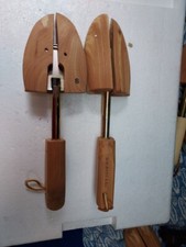 Vintage Pair GH Bass  Co Wooden Cedar Wood Shoe Tree Shapers Stretchers, Size S