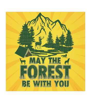 Camping Magnet, May The Forest Be With You, Hiker Nature Refrigerator Car Magnet