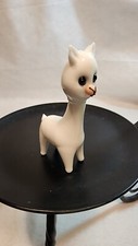 Small White Llama Art Glass Animal Hand Blown Figurine Decor