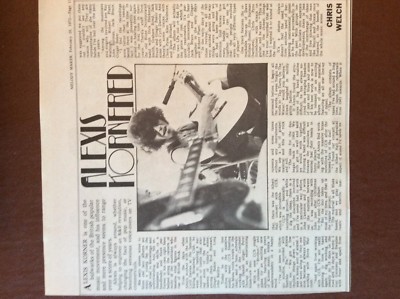 G1m Ephemera 1970 Ephemera Artikel Alexis Korner 
