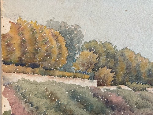 Sehr schönes Aquarell Gemälde Papier Fluss, Fluss 1921 zu identifizieren Dickson - Bild 6 von 9