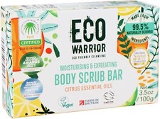 Eco Warrior Body Scrub Soap Bar - Vegan, Cruelty Free, No 100 g (Pack of 1) 