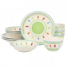 Gibson Home Heidy 12 Piece Durastone Dinnerware Set