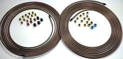 3/16 AND 1/4 Copper Nickel Rolls With Fitting Kit - 25 ft. each