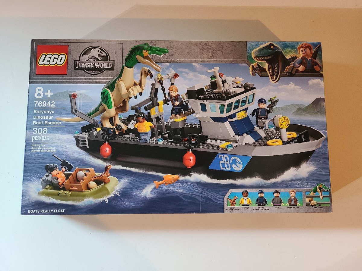 LEGO Jurassic World Baryonyx Dinosaur Boat Escape 76942- New Sealed