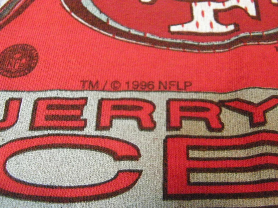 Camiseta Vintage 1996 Jerry Rice San Francisco 49ers NFL Players Inc Vermelha Tamanho G - Imagem 3 de 4