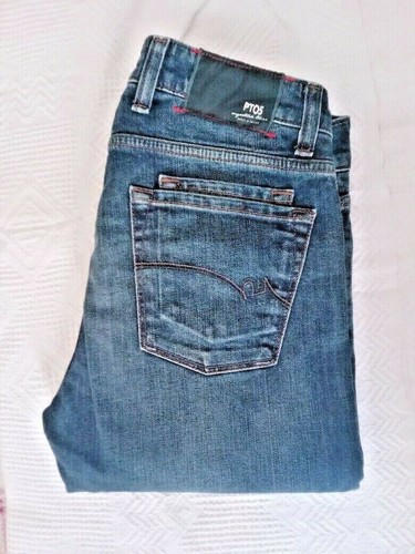 PT05 JEANS BLU DEMIN taglia 31 vita FATTO A MANO Made in ITALY vintage prezzo di listino 399,00 - Foto 11 di 11