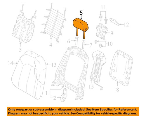 2019-2025 AUDI Q3 Front Right & Left Headrest Head Rest OEM 4K0881901 - Bild 3 von 24