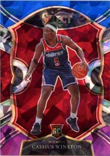 2021 Panini Select RC Blue White Purple Cracked Ice #96 Cassius Winston