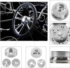 5 & 6 Hole Steering Wheel Polished Short Hub Adapter For Ididit For GM,For Chevy