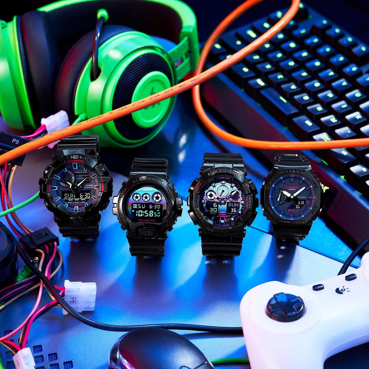 CASIO G-SHOCK GA-700RGB-1AJF Virtual Rainbow Gamer's RGB