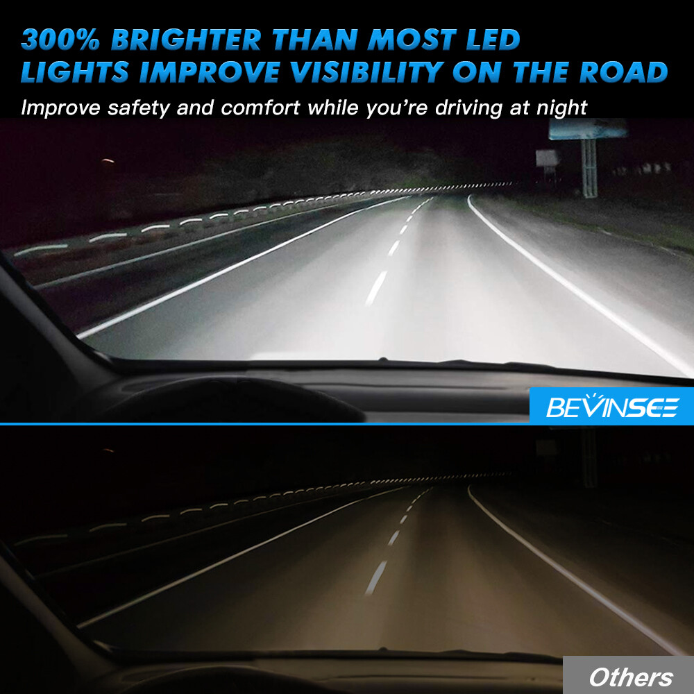 2X H9 H11 LED Headlight Globes 6000LM White High Beam For Holden