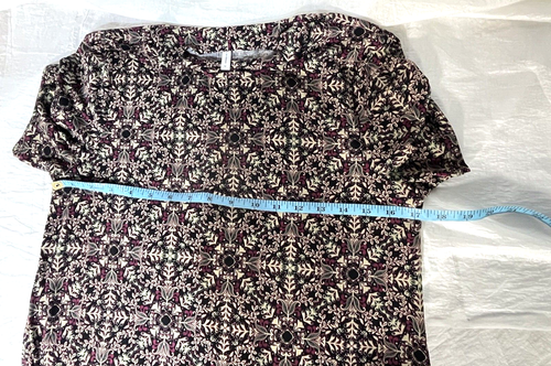 T-shirt femme BCBGeneration taille M col faux une ligne robe multicolore à fleurs - Photo 10/12