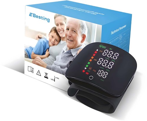 Rechargeable LED Wrist Blood Pressure Monitor Voice Broadcast Heart Rate Monitor - Picture 10 of 11