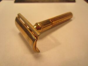 Vintage 1940 S Gillette Gold Fat Handle Tech De Safety Razor Ebay