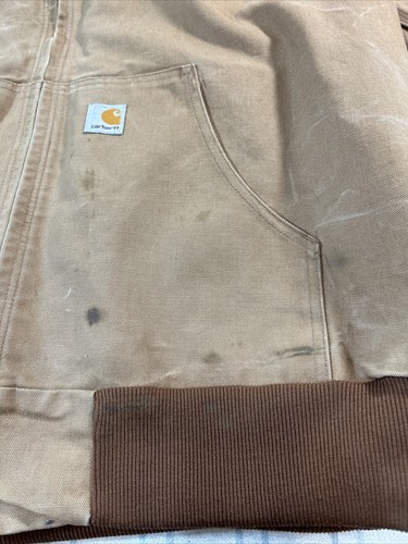 Carhartt 100% Cotton Duck Thermal Lining Work Hood Jacket Men's Size US XXL Tall - Picture 12 of 12