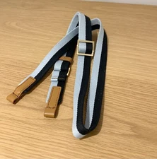 New Mark & Graham BUILD YOUR BAG THIN CROSSBODY STRAP, Sky Blue/Navy