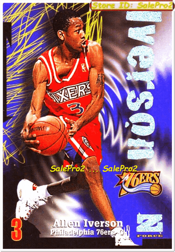 100++ ALLEN IVERSON NBA SINGLES ROOKIE INSERT GAME JERSEY SET LOT YOU PICK LIST - Picture 16 of 66