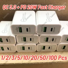 For iPhone 15 14 13 12 20W Fast Charger Block USB Type C Wall Power Adapter Lot