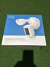 Ring Floodlight Cam Wired Plus - SAME DAY SHIP - 1080p HD White Brand New