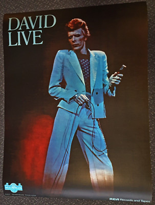 David Bowie 1980 Glamour sehr großes Poster 31 x 25 cm