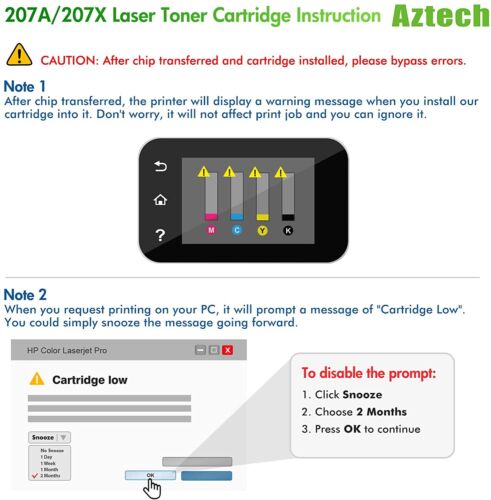 4x Toner für HP 207A W2210A Color LaserJet Pro MFP M283fdw M282nw M255dw M255nw - Afbeelding 4 van 6