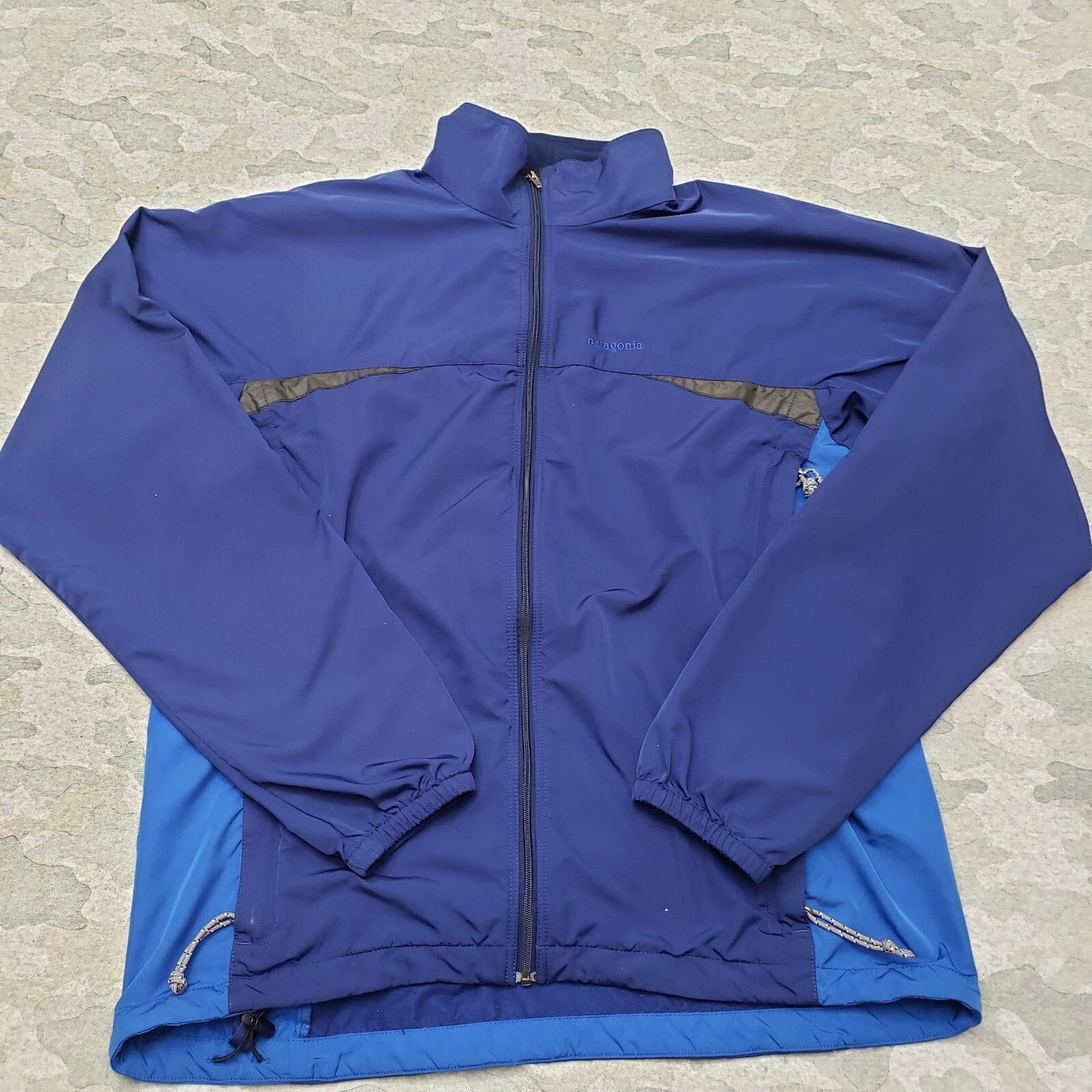 Vintage Patagonia Jacket Mens Medium Blue Full Zip Lightweight Outdoor Hiking