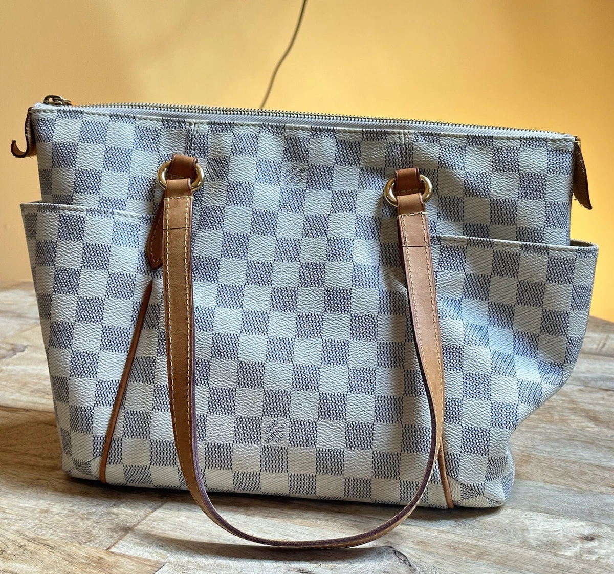 AUTHENTIC Louis Vuitton Totally PM Damier Azur Preowned – Jj's