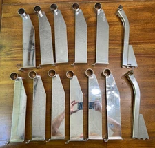 11 SLATWALL HANGRAIL BRACKET Holding Round Tube For Retail Display +2 Extra