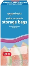 Amazon Basics Gallon Food Storage Bags 120 Count