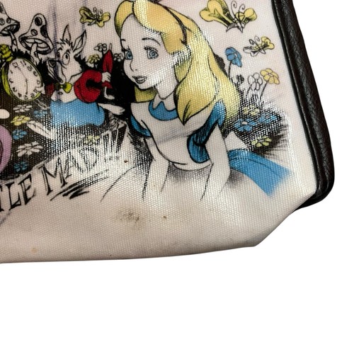 Lounge Fly Alice In Wonderland Make Up Bag Clutch Disney Pre-Owned NOTES - Picture 3 of 8