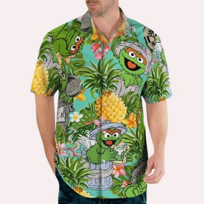 Oscar The Grouch Hawaiian Shirt