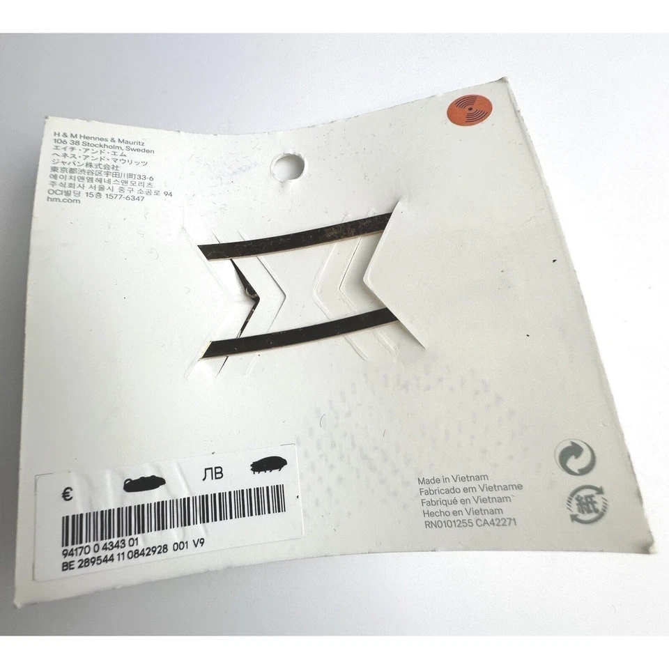 Juego de 2 pinzas para el cabello H&M fiesta tono dorado estrás perlas adornadas J-01 Foto 3 de 3