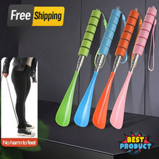 1pc Adjustable  Extendable Shoe Horn Long Handle Telescopic Metal Shoe Lifter