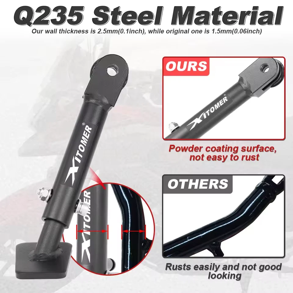 Soporte lateral ajustable Honda NC700S NC700X NC750S NC750X 2012-2020 Foto 2 de 4