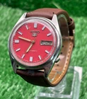 Vintage Seiko 5 Automatic || Red Dial || Men's Vintage Watch ||