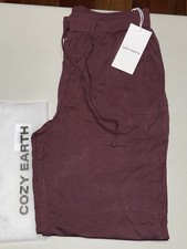 Cozy Earth Women's Bamboo Stretch Knit Classic Pajama Pant Burgundy XS