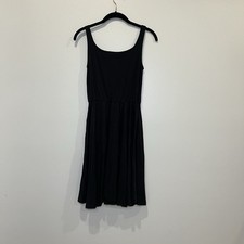 Quince Tencel Jersey Fit And Flare Dress In Black Size Small Minimalist Casual