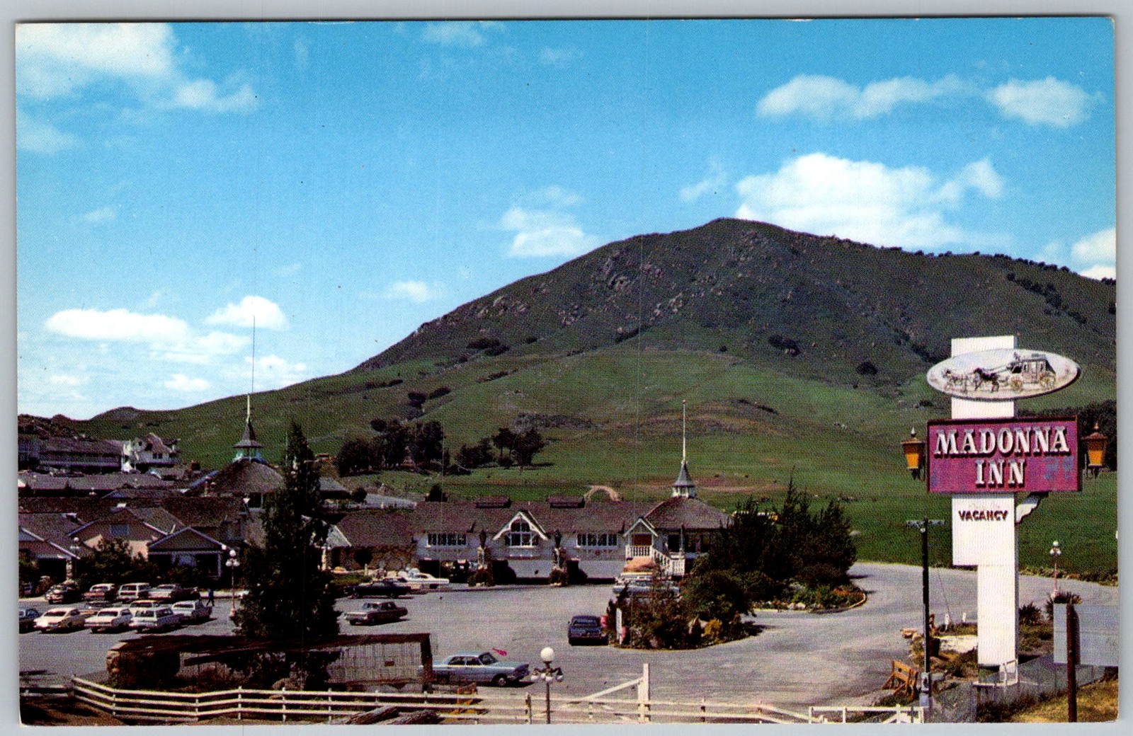 Vtg Postcard Madonna Inn Sign & San Luis Obispo, CA 1960s