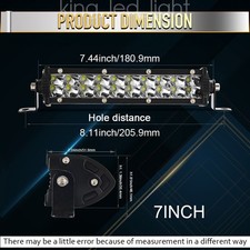 8 14 22 32 42 52 Led Light Bar Spot Flood Combo Fog Driving Truck Offroad Suv