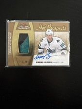 15-16 Fleer Showcase Nikolay Goldobin /499 Auto Patch Rookie San Jose Sharks