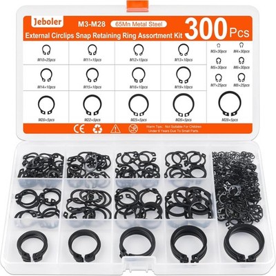 Sicherungsring Set 300 Stück C-Clips Seegering Sortiment Wellenlager